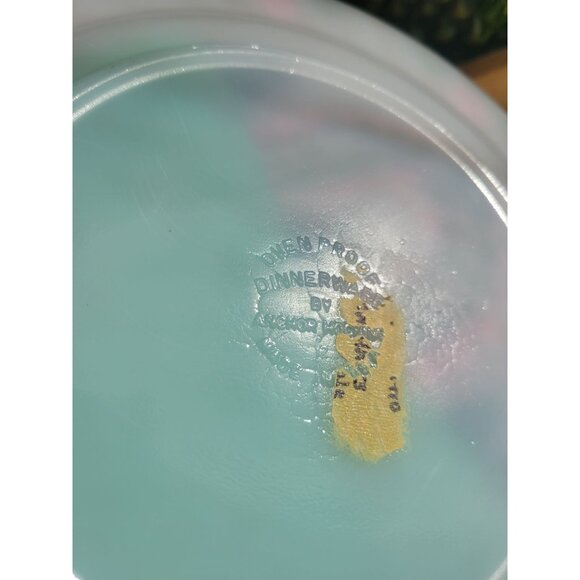 Hand Painted Vintage Milk Glass Decorative Plate Anchor Hocking - Picture 8 of 10